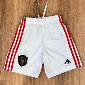 Adidas White Manchester United Soccer Shorts Sz S